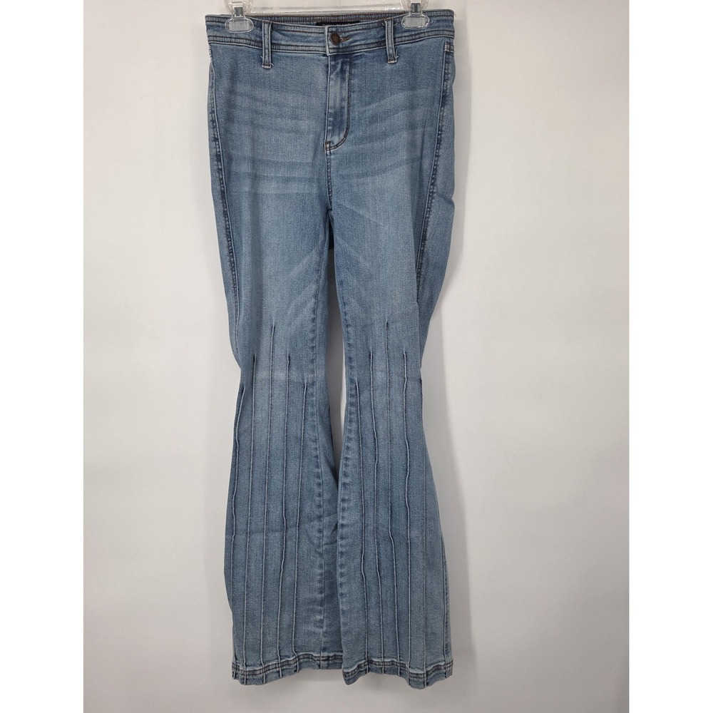 Judy Blue Boot Cut Jeans 7/28 Blue JB88620 Stretch Denim 32" Seam Detail